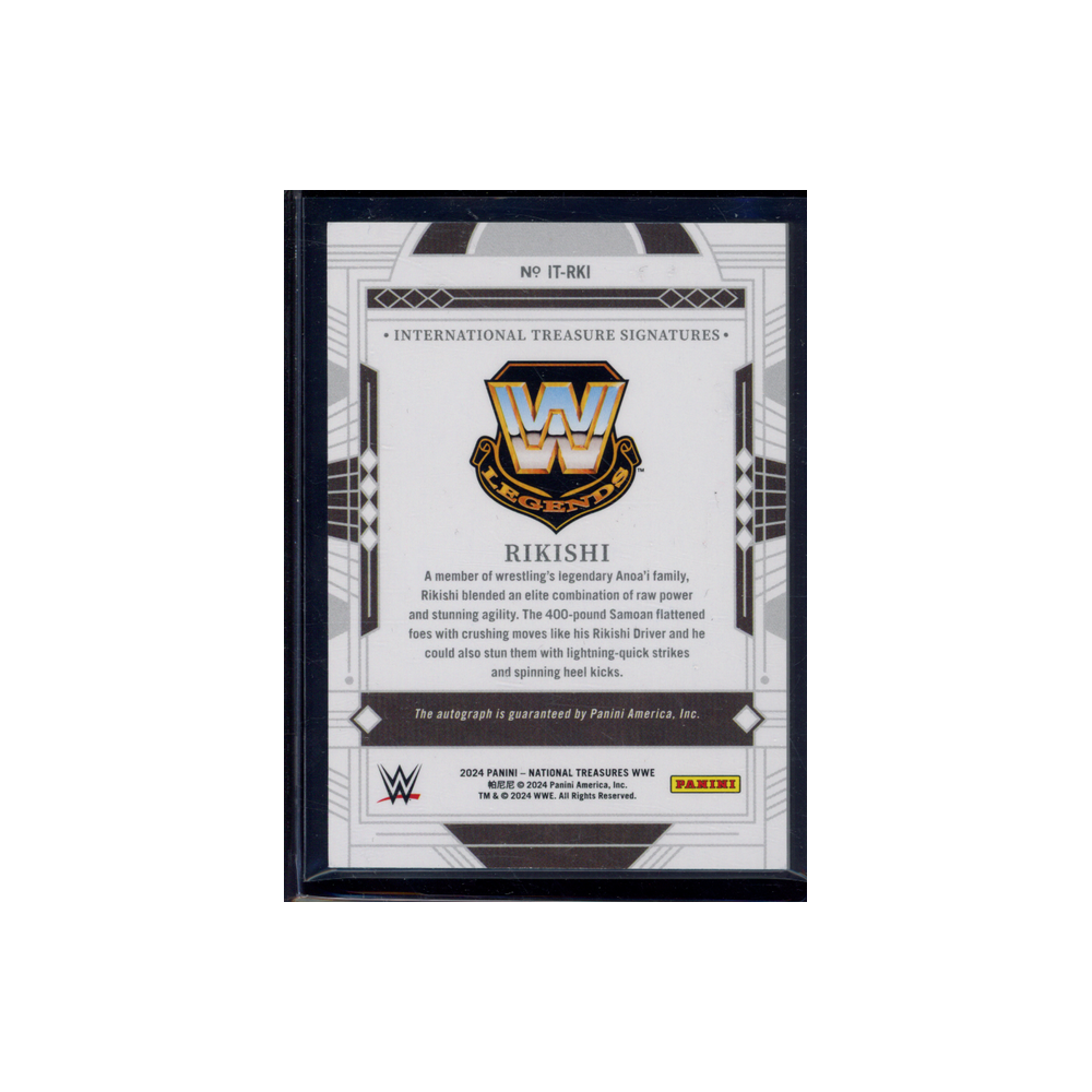 Rikishi 2024 Panini National Treasures WWE International Treasures Auto /75