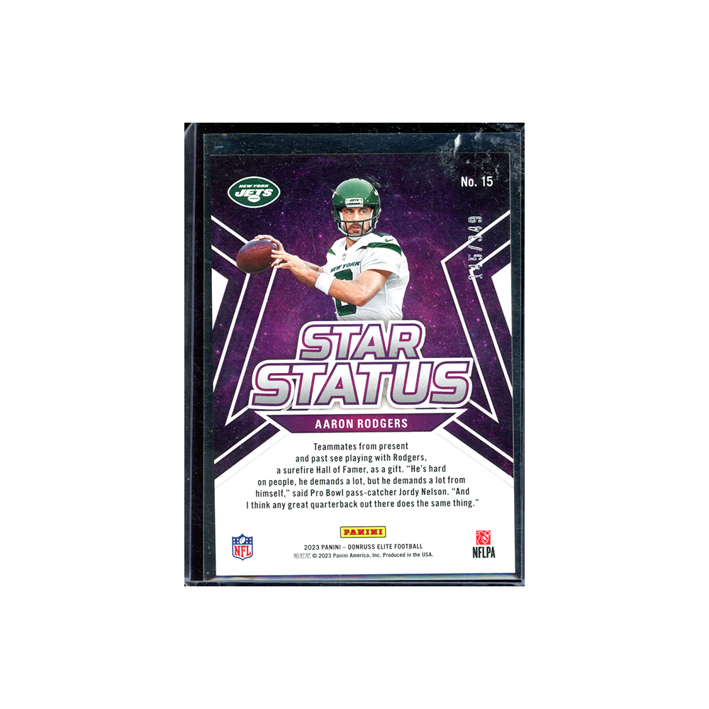 Aaron Rodgers 2023 Panini Donruss Elite Football Star Status /349