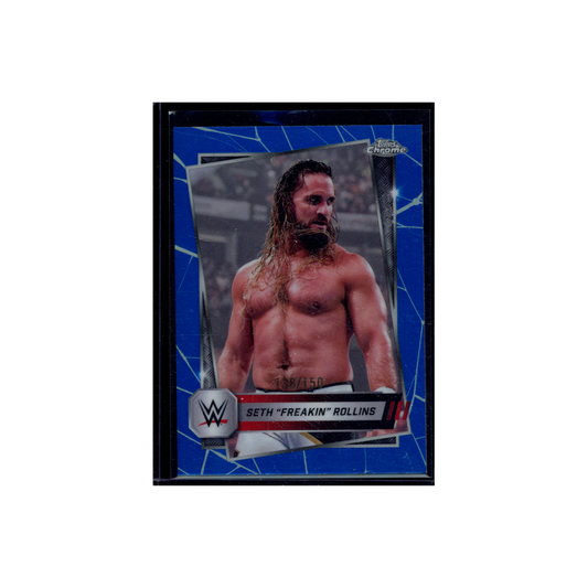 Seth Freakin Rollins 2025 Topps Chrome WWE Blue Refractor /150