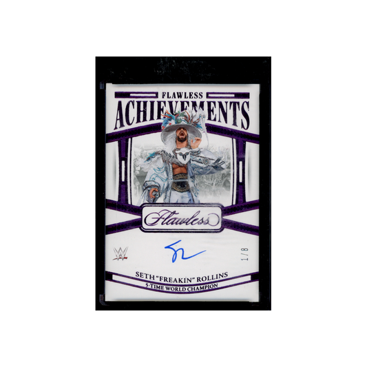 Seth Freakin Rollins 2024 Panini Flawless WWE Flawless Achievements Auto Purple /8