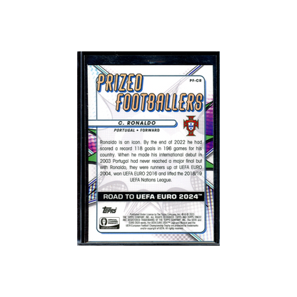 Cristiano Ronaldo 2024 Topps Finest UEFA Euro Soccer Prized Footballers