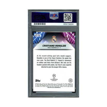 Cristiano Ronaldo 2022-23 Stadium Club Chrome UCC Beam Team Black /10 PSA 10