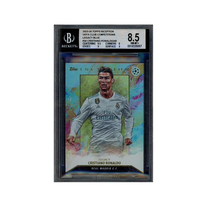 Ronaldo 2023-24 Topps Inception UCC Legacy Blue /49 BGS 8.5