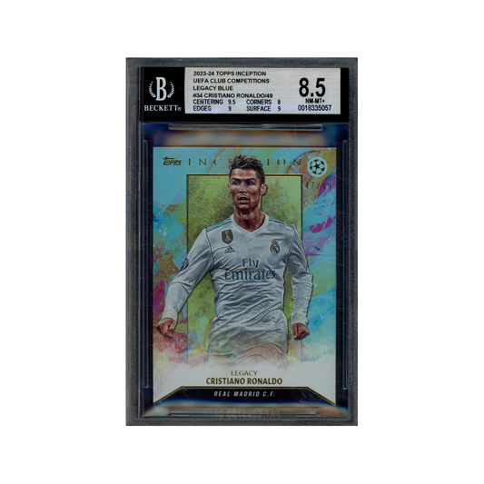 Ronaldo 2023-24 Topps Inception UCC Legacy Blue /49 BGS 8.5