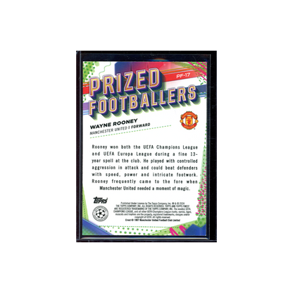Wayne Rooney 2023-24 Topps Finest UCC Soccer Prized Footballers