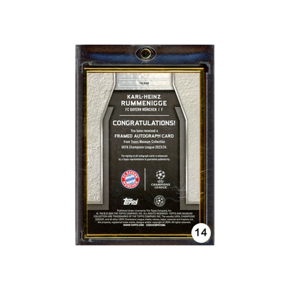 Karl-Heinz Rummenigge 2023-24 Topps Museum Framed Auto /99