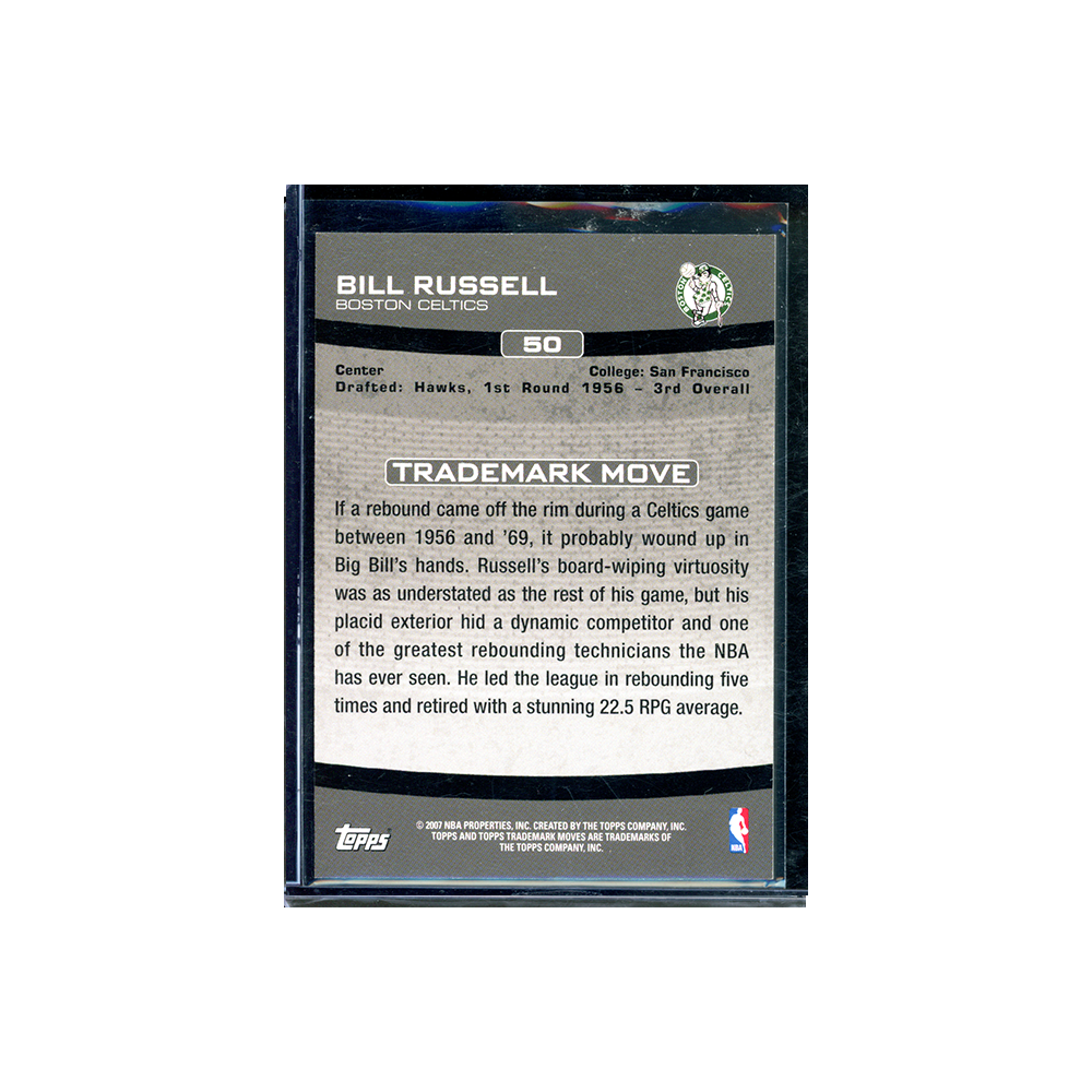 Bill Russell 2007 Topps Basketball Trademark Moves /399