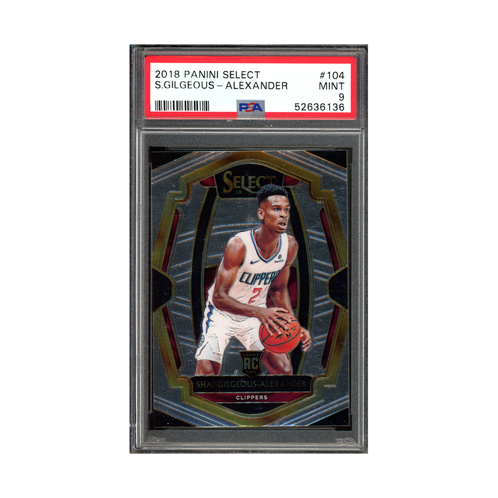 Shai Gilgeous-Alexander 2018-19 Panini Select Basketball Rookie PSA 9