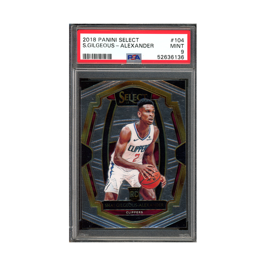 Shai Gilgeous-Alexander 2018-19 Panini Select Basketball Rookie PSA 9