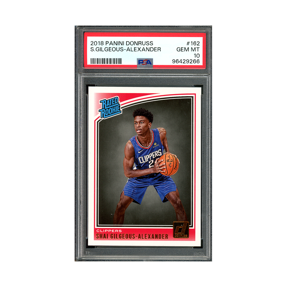 Shai Gilgeous-Alexander 2018-19 Panini Donruss Basketball Rated Rookie PSA 10