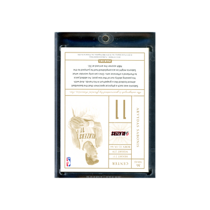 Arvydas Sabonis 2013-14 Panini Flawless Basketball Auto /20