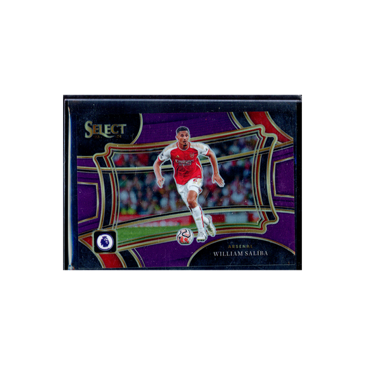William Saliba 2023-24 Panini Select Premier League Soccer Field Level Purple /149