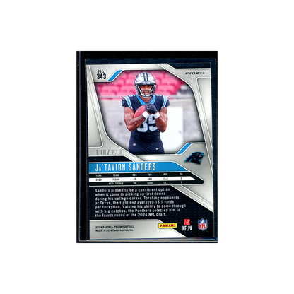 Ja'Tavion Sanders 2024 Panini Prizm Football Blue Wave Rookie /230