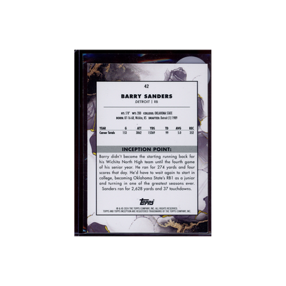 Barry Sanders 2024 Topps Inception Football /75