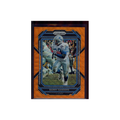 Barry Sanders 2022 Panini Prizm Football Orange Wave /60