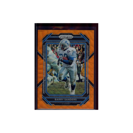 Barry Sanders 2022 Panini Prizm Football Orange Wave /60