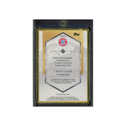 Leroy Sane 2024 Topps Transcendent Auto Variation Framed /19
