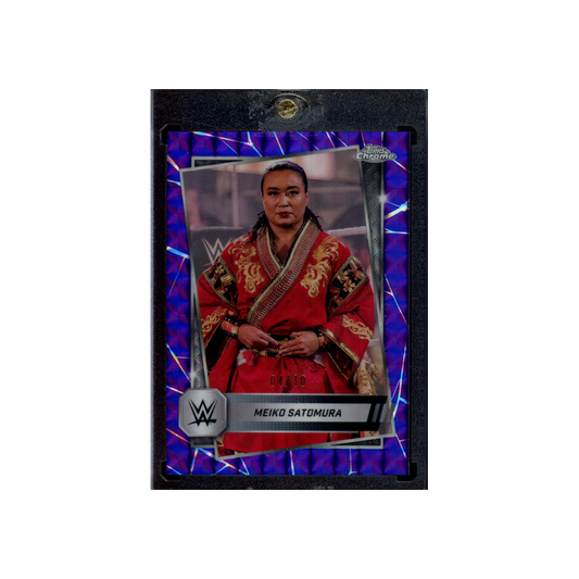 Meiko Satomura 2025 Topps Chrome WWE Purple /10