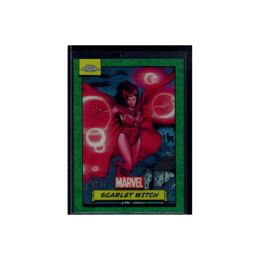 Scarlet Witch 2024 Topps Marvel Chrome Green /99