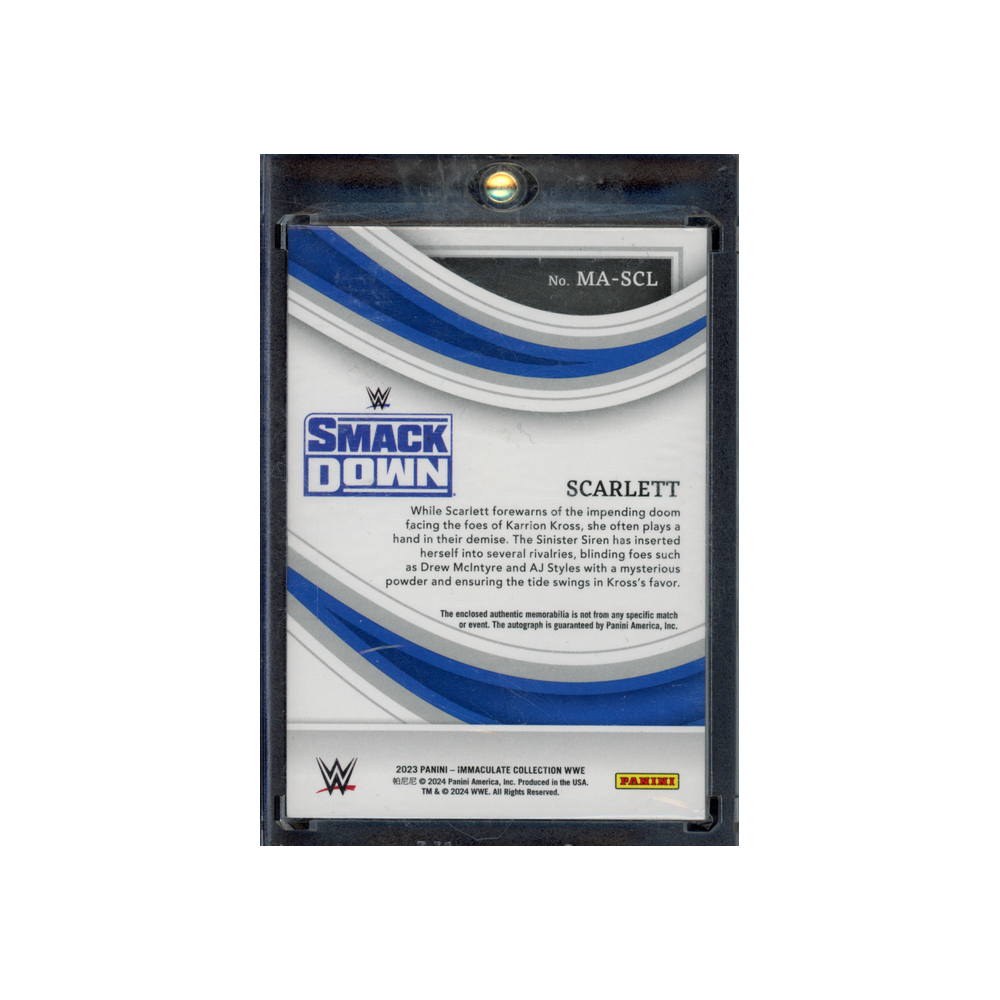 Scarlett 2023 Panini Immaculate Collection WWE Memorabilia Auto /99