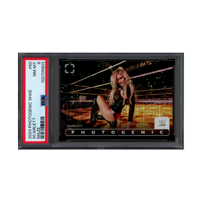 Scarlett 2024 Panini Photogenic WWE Maze /25 PSA 8