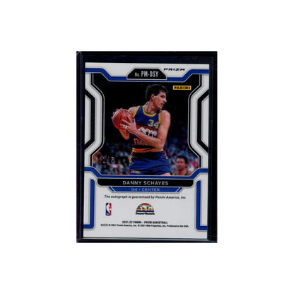 Danny Schayes 2021-22 Panini Prizm Basketball Penmanship Green Ice /5
