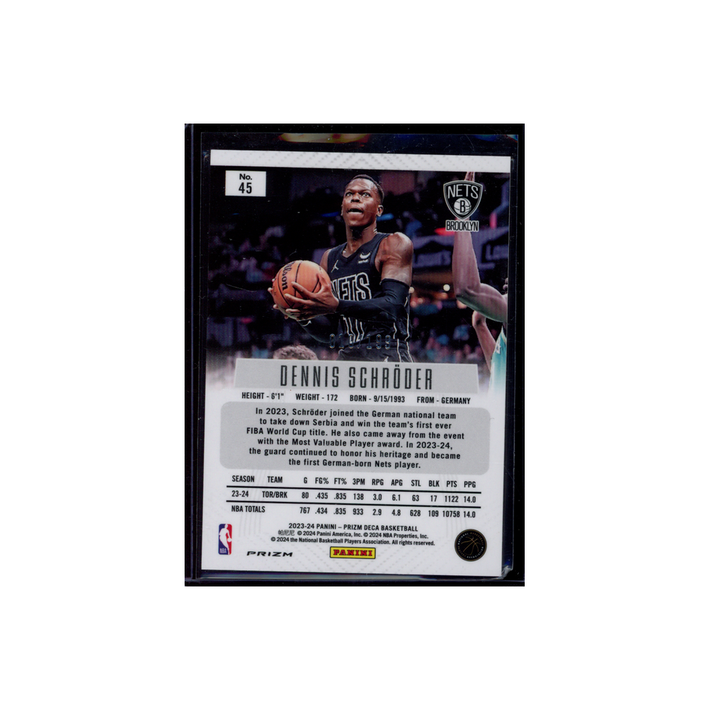 Dennis Schröder 2023-24 Panini Prizm Deca Basketball Red #45