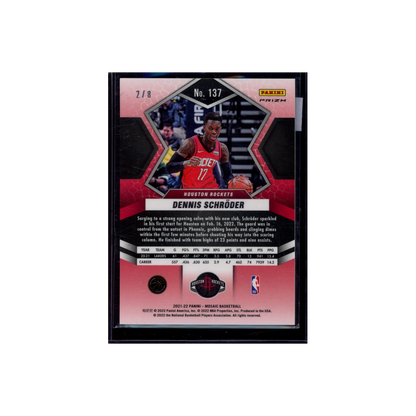 Dennis Schröder 2021-22 Panini Mosaic Basketball Black/Gold /8