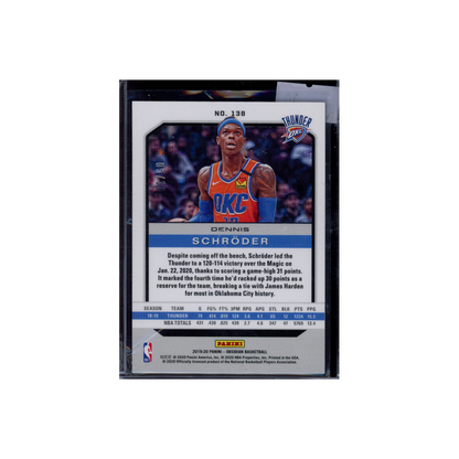 Dennis Schröder 2019-20 Panini Obsidian Basketball Electric Etch Yellow /10