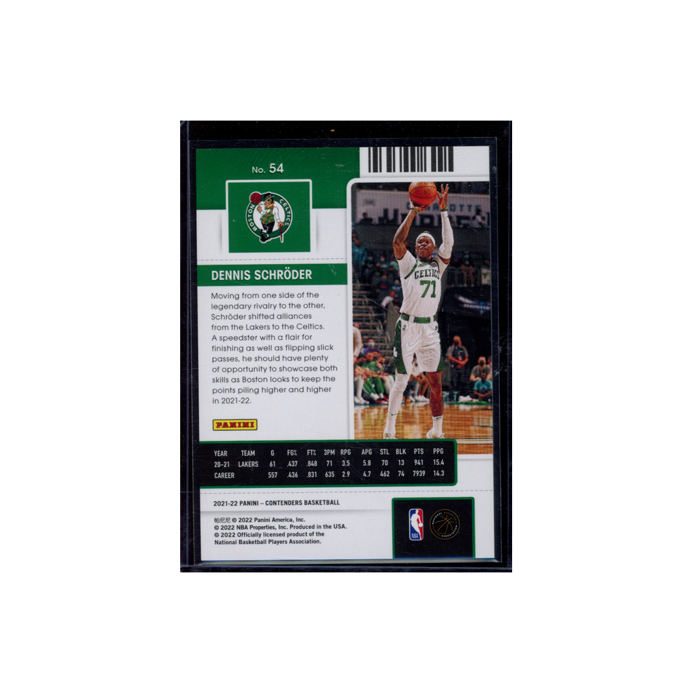 Dennis Schröder 2021-22 Panini Contenders Basketball Playoff Ticket /249