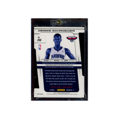 Dennis Schröder 2013-14 Panini Prizm Basketball Purple Prizm Die-Cut /49