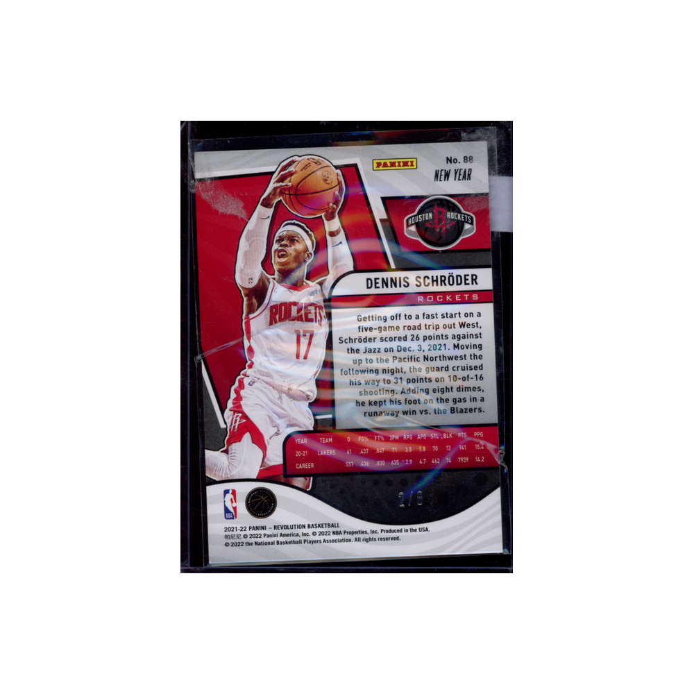 Dennis Schröder 2021-22 Panini Revolution Basketball Chinese New Year /8