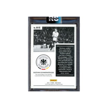 Bastian Schweinsteiger 2016-17 Panini Noir Soccer 1/1 Patch