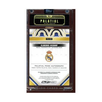 Clarence Seedorf 2025 Topps Palatial Auto Orange /25