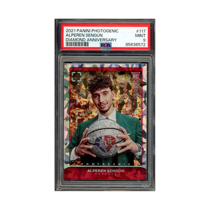 Alperen Sengun 2021-22 Panini Photogenic Basketball Diamond Anniversary Rookie /75 PSA 9