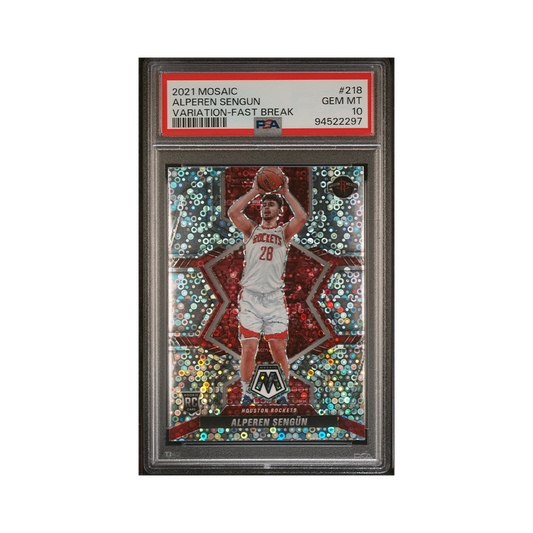 Alperen Sengun 2021-22 Panini Mosaic Basketball Variation Fast Break Rookie PSA 10