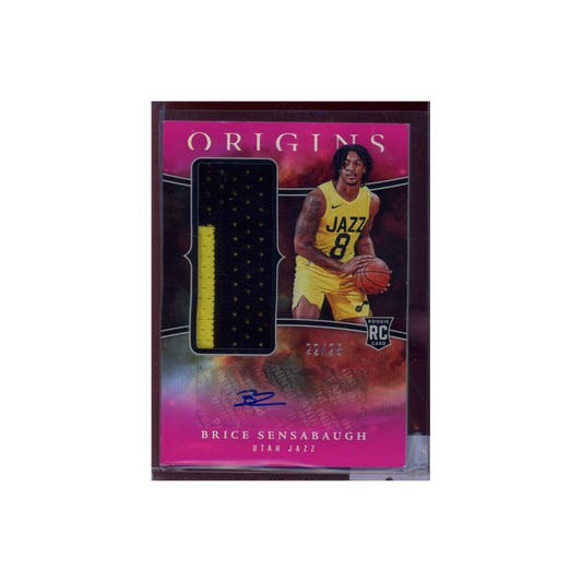 Brice Sensabaugh 2023-24 Panini Origins Basketball Rookie Jersey Auto /25