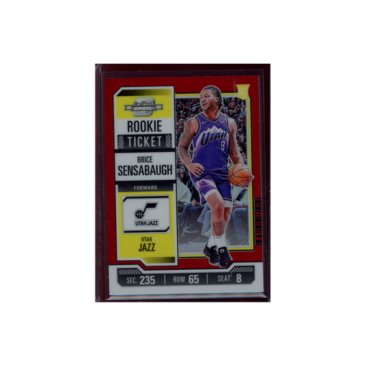 Brice Sensabaugh 2023-24 Panini Contenders Optic Basketball Rookie Ticket Red