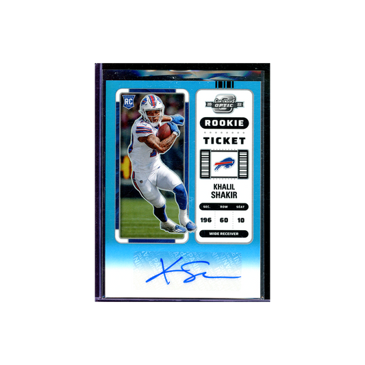 Khalil Shakir 2022 Panini Contenders Optic Football Rookie Ticket Auto Teal /99