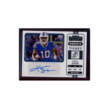 Khalil Shakir 2022 Panini Contenders Football Rookie Ticket Variation Auto