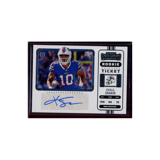 Khalil Shakir 2022 Panini Contenders Football Rookie Ticket Variation Auto