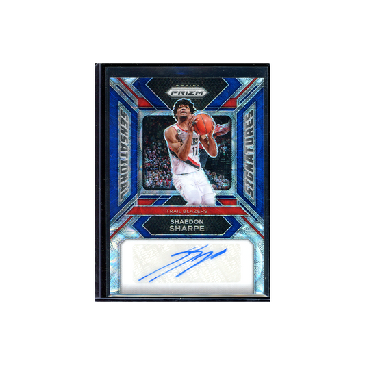 Shaedon Sharpe 2023-24 Panini Prizm Basketball Sensational Signatures Auto Blue Choice /49