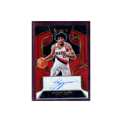 Shaedon Sharpe 2022-23 Panini Select Basketball Rookie Auto Red /99