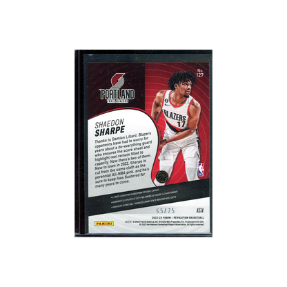 Shaedon Sharpe 2022-23 Panini Revolution Basketball Rookie Asia /75