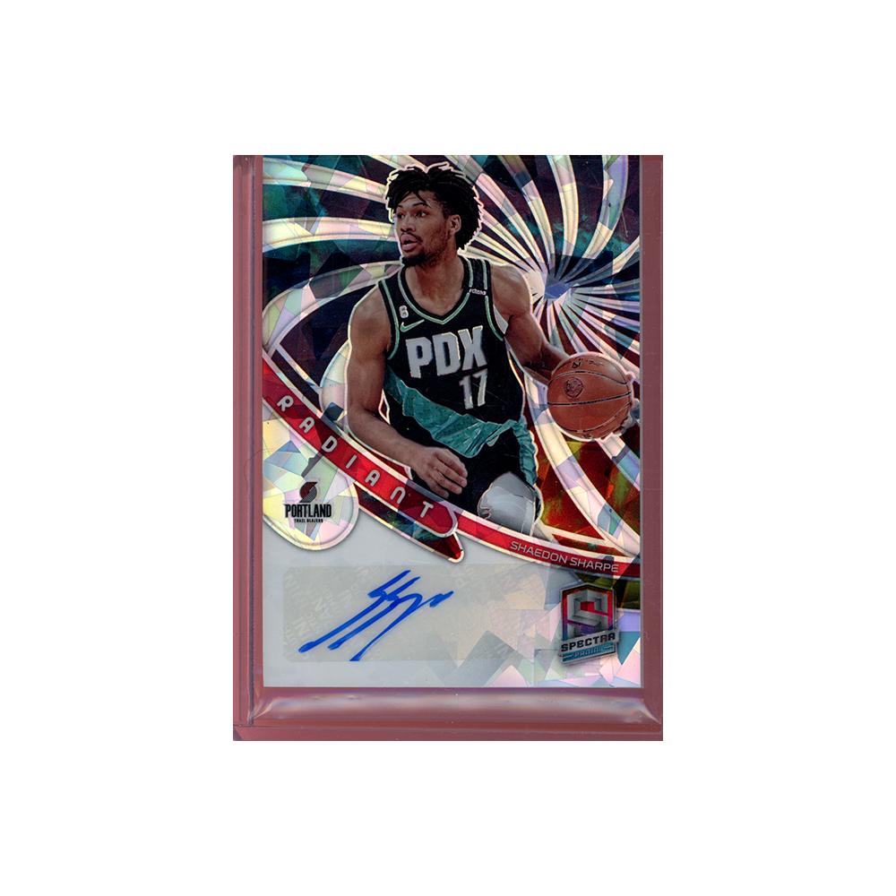 Shaedon Sharpe 2022-23 Panini Spectra Basketball Radiant Rookie Auto /49