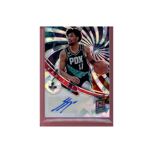 Shaedon Sharpe 2022-23 Panini Spectra Basketball Radiant Rookie Auto /49