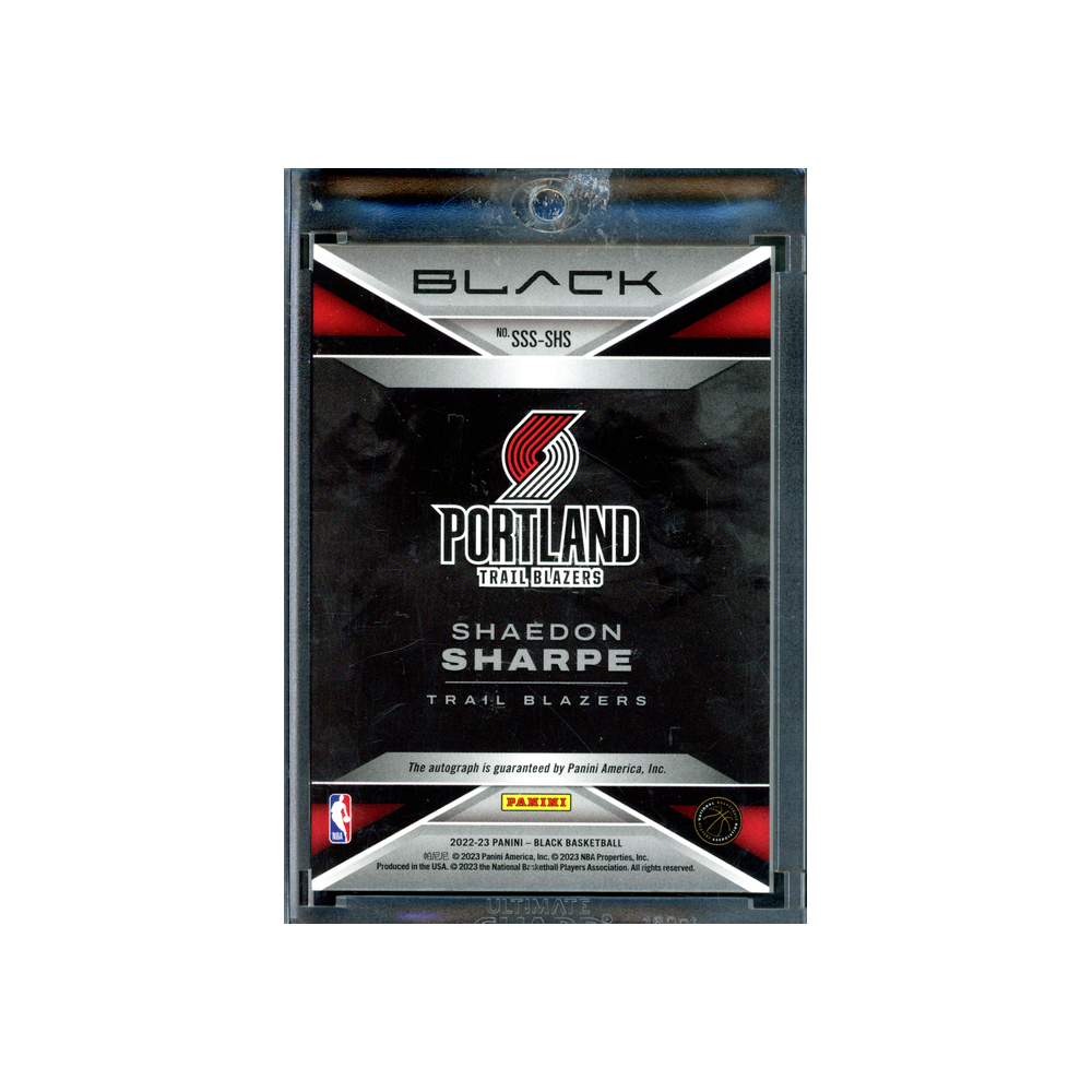Shaedon Sharpe 2022-23 Panini Black Basketball Smoke Show Rookie Auto /15