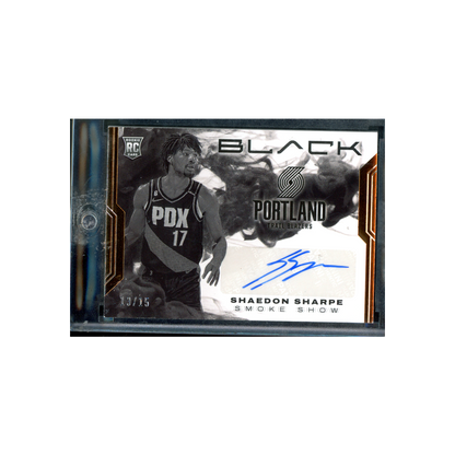 Shaedon Sharpe 2022-23 Panini Black Basketball Smoke Show Rookie Auto /15
