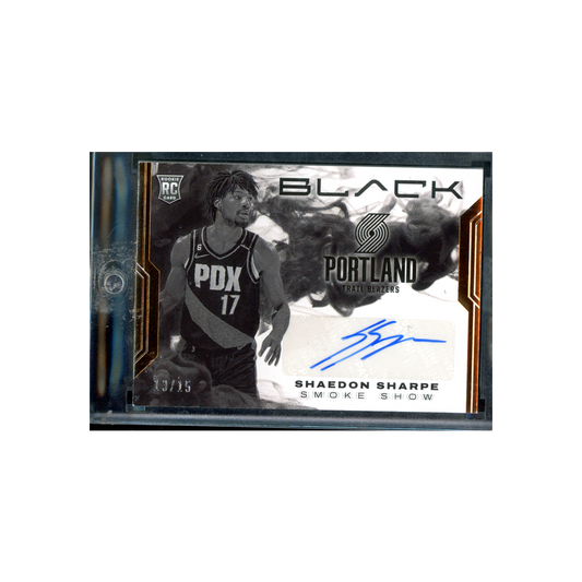 Shaedon Sharpe 2022-23 Panini Black Basketball Smoke Show Rookie Auto /15