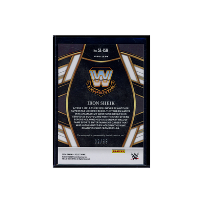 Iron Sheik 2024 Panini Select WWE Auto Red /99